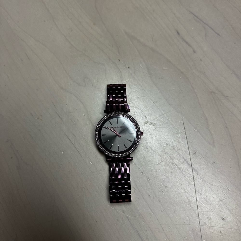 Michael Kors Silver and Purple Women's Watch
